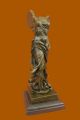 Bronze Marmor Dekofigur Statue Skulptur Geflügelte Nike Samothrake Louvre Paris Antike Bild 1