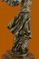 Bronze Marmor Dekofigur Statue Skulptur Geflügelte Nike Samothrake Louvre Paris Antike Bild 2