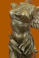 Bronze Marmor Dekofigur Statue Skulptur Geflügelte Nike Samothrake Louvre Paris Antike Bild 4