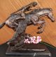 Vintage Frederick Remington Nachgegossene Bronze Cheyenne Skulptur Western Kunst Antike Bild 1