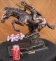 Vintage Frederick Remington Nachgegossene Bronze Cheyenne Skulptur Western Kunst Antike Bild 2