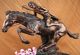 Vintage Frederick Remington Nachgegossene Bronze Cheyenne Skulptur Western Kunst Antike Bild 3
