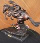 Vintage Frederick Remington Nachgegossene Bronze Cheyenne Skulptur Western Kunst Antike Bild 5