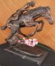 Vintage Frederick Remington Nachgegossene Bronze Cheyenne Skulptur Western Kunst Antike Bild 6
