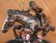 Vintage Frederick Remington Nachgegossene Bronze Cheyenne Skulptur Western Kunst Antike Bild 7