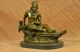 Bronze Skulptur Statue Vintage Signiert Duchoisellei Indianer Grau Figur Kunst Antike Bild 2