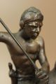 Skulptur Bronze Unterzeichnet Theodore Indianischen Jäger Büffel Antike Bild 9