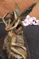 Elegante Bronze Liebhaber Amor Psyche Romantik Skulptur Figur - Kultur Große Antike Bild 7