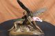 Elegante Bronze Liebhaber Amor Psyche Romantik Skulptur Figur - Kultur Große Antike Bild 8