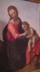 Schönes,  Sehr Altes Ölgemälde,  Leinwand,  Maria Mit Kind,  Um 1800,  Antik Originale der Zeit Bild 2