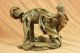 Unterzeichnete Orig.  Franz.  Gotische Nackte Nymphe Mit Skelett Bronze - Skulptur Antike Bild 2