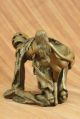 Unterzeichnete Orig.  Franz.  Gotische Nackte Nymphe Mit Skelett Bronze - Skulptur Antike Bild 4