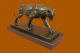 Figur Bronze Klassische Roaring LÖwe Und Mountain Von Henry Moore Antike Bild 1