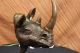 Figur Statue Weißes Nashorn Rhino Kunst Bronze Skulptur Dali Antike Bild 6