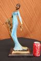 Farbe Bronze Patina Showgirl Modell Schauspielerin Broadway Statue Kunst Decko Antike Bild 2