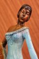 Farbe Bronze Patina Showgirl Modell Schauspielerin Broadway Statue Kunst Decko Antike Bild 6