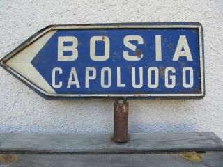 Bosia Capoluogo Italien Altes Originale Ortschafts Schild Bild