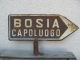 Bosia Capoluogo Italien Altes Originale Ortschafts Schild Antike Bild 2