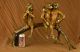 Bronze Skulptur Multi Farben Patina 3 Affen Art Deco Figur Statue Antike Bild 1