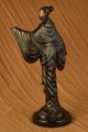 Bronze Skulptur Gegossen Art Nouveau Dekor Marmorsockel Figur Dekor Antike Bild 5
