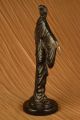 Bronze Skulptur Gegossen Art Nouveau Dekor Marmorsockel Figur Dekor Antike Bild 7