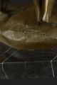 Signiert Drei Grazien Marmorsockel Statue Art Nouveau Figur Vergoldet Antike Bild 5