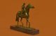 Jockey Pferderennen Pferde Kunst Hommage Bronze Marmor Statue Geschenk Antike Bild 2