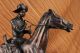 Deko Figur Trooper Der Ebenen Von Remington Bronze Skulptur Art Marmor Antike Bild 4