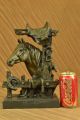Figur Große - Liebevoll Pferd Mit Sattel Western Art Cowboy Antike Bild 1