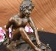 Signierte Vintage Perfect Haltung Bronzestatue Carpeaux Jugendstil Nackte Kunst Antike Bild 1