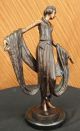 Bronze Skulptur Tänzerin Kunst Neuheit Bänder Heißguß Wachs Figur Antike Bild 9
