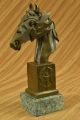 Bronze Skulptur Milo Büste Pferdekopf Art Deco Figur Antike Bild 5