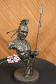 Skulptur Bronze Büste Indianerhäuptling Statue Signiert Nick Figur Deko Antike Bild 6