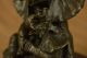 Bronze Skulptur Tierreich Elefanten Mutter Mit Familie Bronze Figur Antike Bild 8