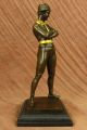 Bronze Skulpur Clown Hofnarr Museums Qualität Gold Rand Geschenk Figur Antike Bild 1