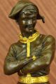 Bronze Skulpur Clown Hofnarr Museums Qualität Gold Rand Geschenk Figur Antike Bild 6