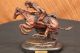 Frederic Remington Indianer Auf Pferd Cheyenne Bronze Skulptur Antike Bild 10