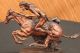 Frederic Remington Indianer Auf Pferd Cheyenne Bronze Skulptur Antike Bild 3