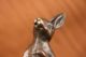 Cuddly Lil Damen Bunny Karotte Korb Bronzeskulptur Statue Figur Antike Bild 1