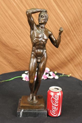 Moderne Kunst Bronze Das Eherne Zeitalter Signiert Rodin Skulptur Statue Figur Bild
