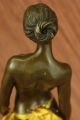 Bronzeskulptur Hautfarben Vergoldet Deco Art Mädchen Museumqualität Heiß Guss Antike Bild 2