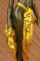 Bronzeskulptur Hautfarben Vergoldet Deco Art Mädchen Museumqualität Heiß Guss Antike Bild 3