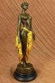 Bronzeskulptur Hautfarben Vergoldet Deco Art Mädchen Museumqualität Heiß Guss Antike Bild 6