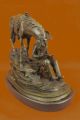 Skulptur Frederic Remington Bronze Cowboy Auf Pferd Signiert Hochqualitativ Antike Bild 3