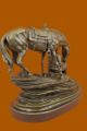 Skulptur Frederic Remington Bronze Cowboy Auf Pferd Signiert Hochqualitativ Antike Bild 5