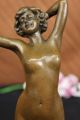 Bronze Statue Figur Frankarta Era Art Nouveau Nackte Frau 35.  5cm 