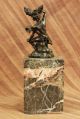 Bronze Statue Marmor Skulptur Art Deco Rämisch Nackter Fliegender Merkur Deko Antike Bild 10