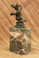 Bronze Statue Marmor Skulptur Art Deco Rämisch Nackter Fliegender Merkur Deko Antike Bild 11