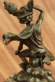 Bronze Statue Marmor Skulptur Art Deco Rämisch Nackter Fliegender Merkur Deko Antike Bild 5