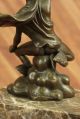 Bronze Statue Marmor Skulptur Art Deco Rämisch Nackter Fliegender Merkur Deko Antike Bild 6